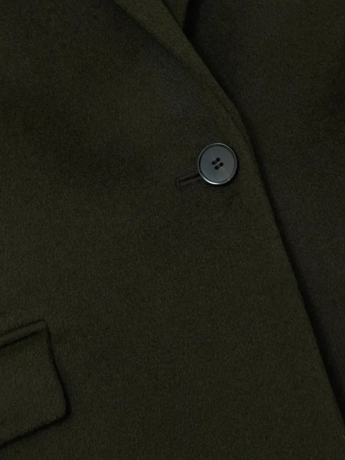 Jigsaw Wool Relaxed City Coat Green Women Coats and Jackets