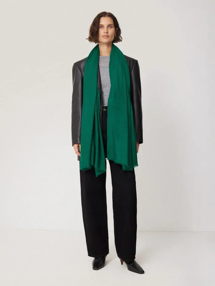 Jigsaw Wool Silk Pashmina Green Women Knitwear and Cashmere