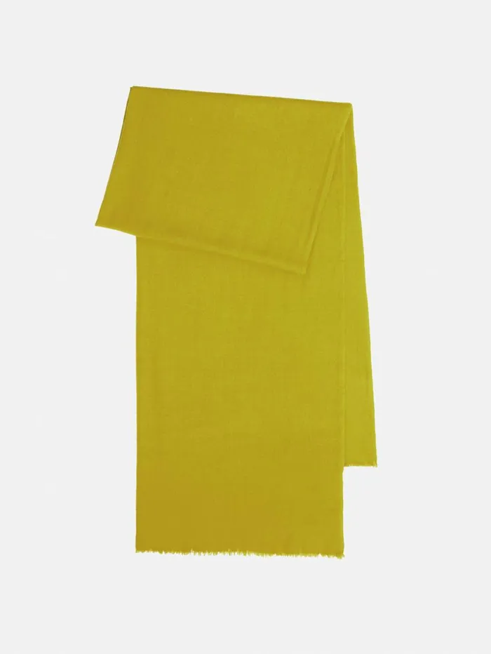 Jigsaw Wool Silk Pashmina Mustard Women Ponchos and Scarves