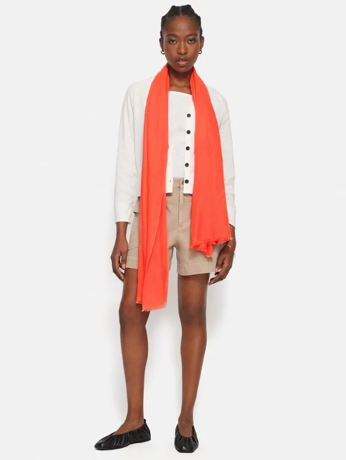 Jigsaw Wool Silk Pashmina Orange Women Knitwear and Cashmere