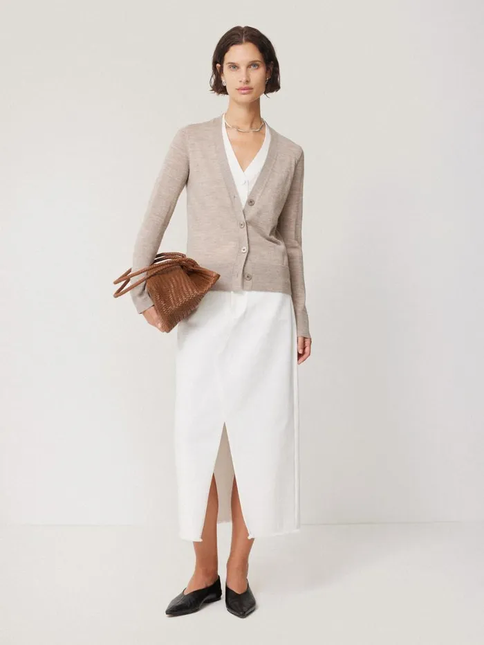 Jigsaw Woven Leather Tote Bag Tan Women Bags