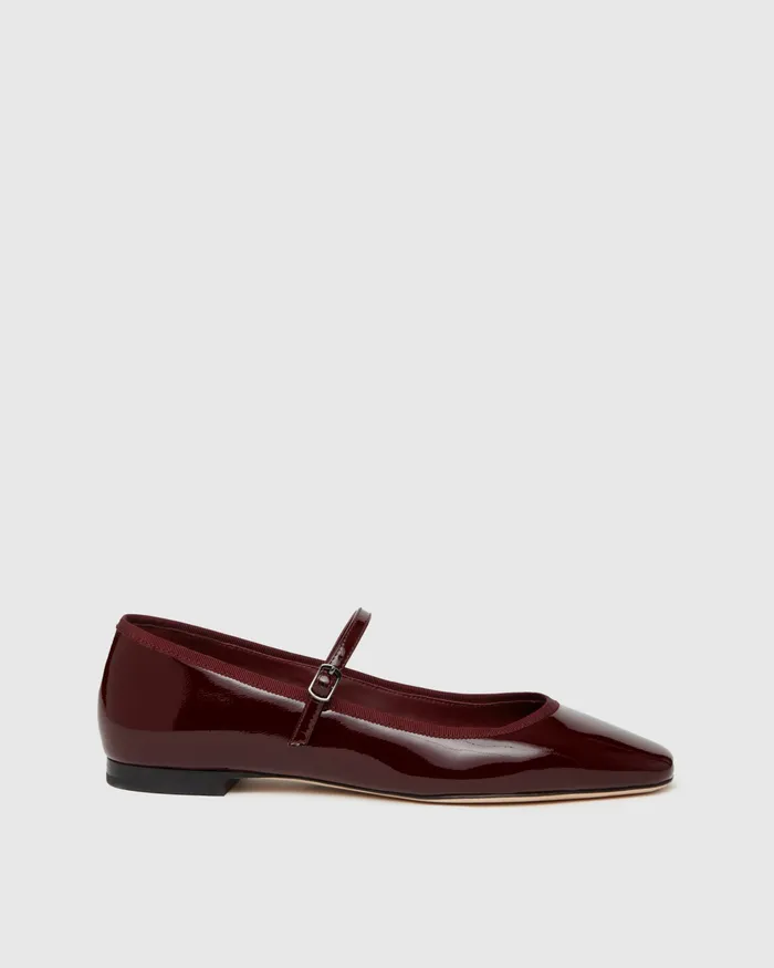 Jolie Flat 8211 Oxblood Patent Leather Women Flats PAIGE