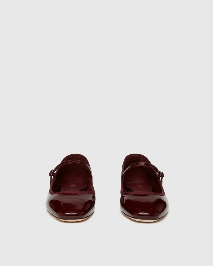 Jolie Flat 8211 Oxblood Patent Leather Women Flats PAIGE Jolie Flat 8211 Oxblood Patent Leather Women Flats PAIGE
