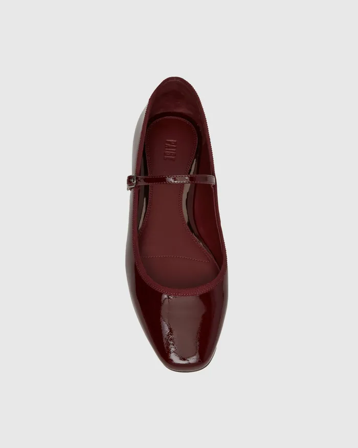 Jolie Flat 8211 Oxblood Patent Leather Women Flats PAIGE Jolie Flat 8211 Oxblood Patent Leather Women Flats PAIGE