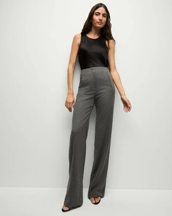 Jude Pant Heather Grey Women Veronica Beard Pants