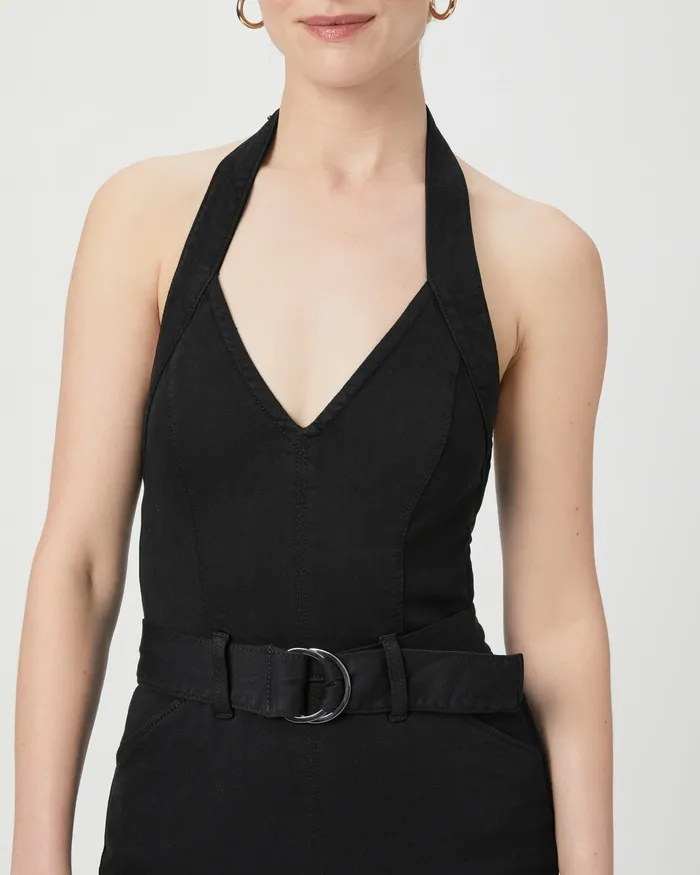 Jumpsuits and Rompers PAIGE Women Manhattan Halter Jumpsuit 8211 Black Shadow Jumpsuits and Rompers PAIGE Women Manhattan Halter Jumpsuit 8211 Black Shadow