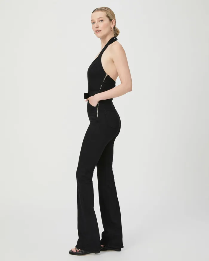Jumpsuits and Rompers PAIGE Women Manhattan Halter Jumpsuit 8211 Black Shadow Jumpsuits and Rompers PAIGE Women Manhattan Halter Jumpsuit 8211 Black Shadow