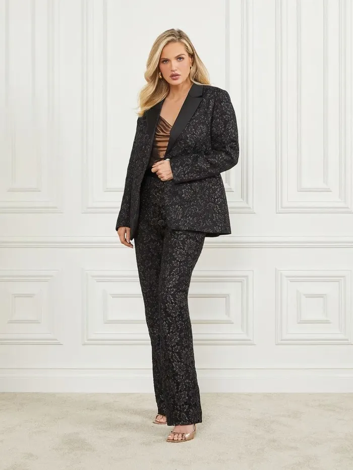Kate Lace Blazer Black Women Jackets and Coats GUESS