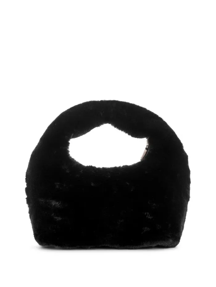 Katine FauxFur Shoulder Bag Black Women Handbags GUESS Katine FauxFur Shoulder Bag Black Women Handbags GUESS