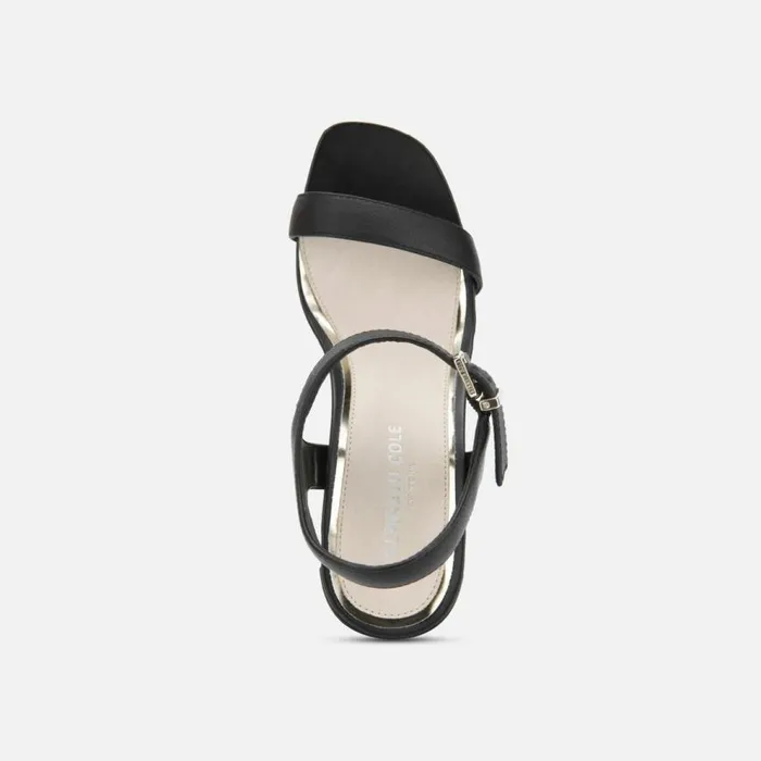 Kenneth Cole Andra Heeled Leather Sandal Black Women Heels