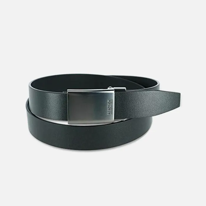 Kenneth Cole Black Slide Buckle Casual Belt Black Men Belts