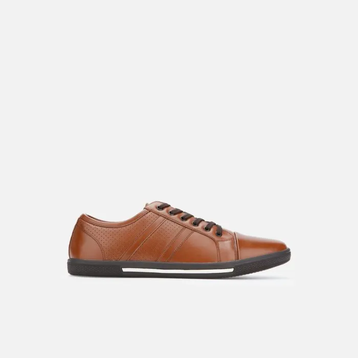 Kenneth Cole Center Low Top Sneaker Cognac Men Sneakers