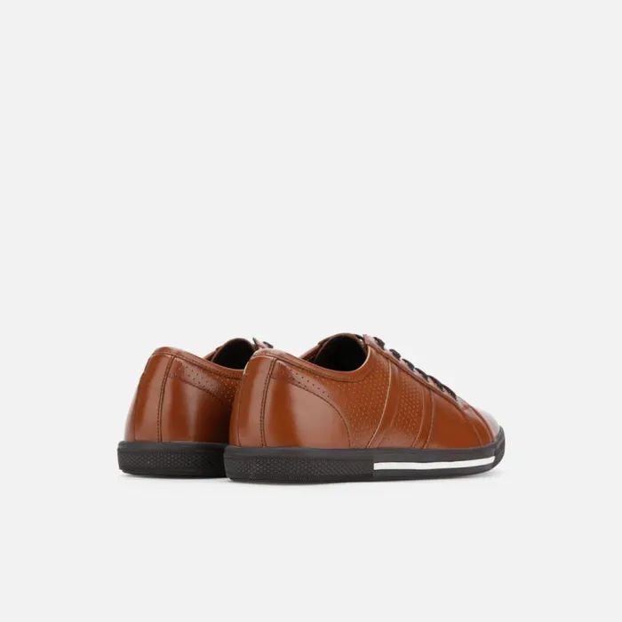 Kenneth Cole Center Low Top Sneaker Cognac Men Sneakers