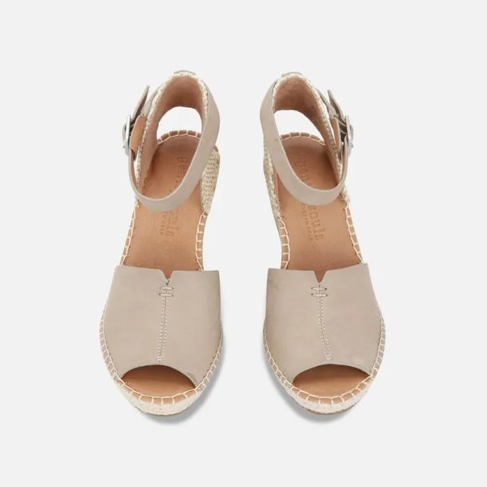 Kenneth Cole Charli Espadrille Wedge Sandal Mushroom Women Gentle Souls