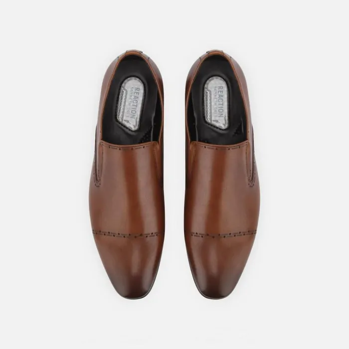 Kenneth Cole Eddy Loafer With Brogue Cap Toe Cognac Men Loafers