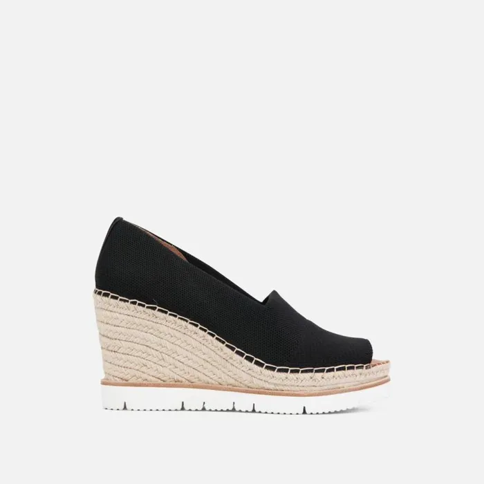 Kenneth Cole Elyssa Sporty ALine Espadrille Wedge Black Women Gentle Souls