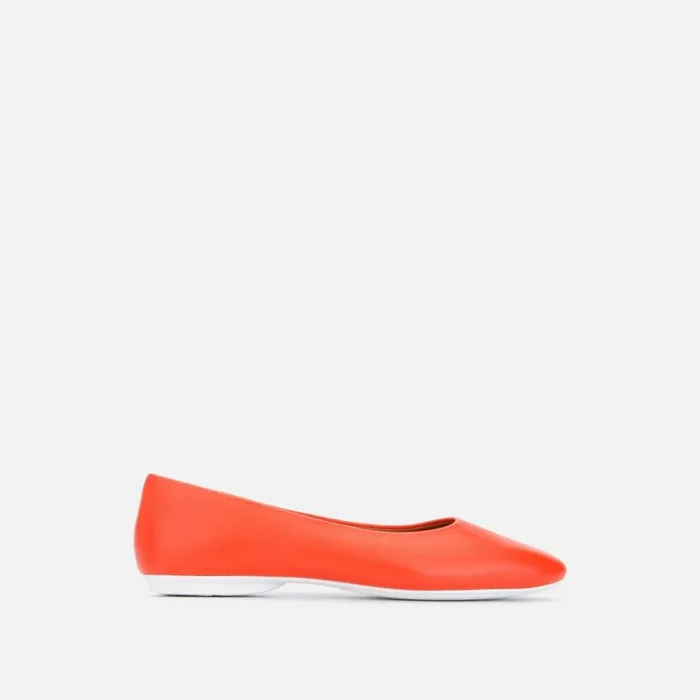 Kenneth Cole Eugene Travel Ballet Flat Orange Women Flats