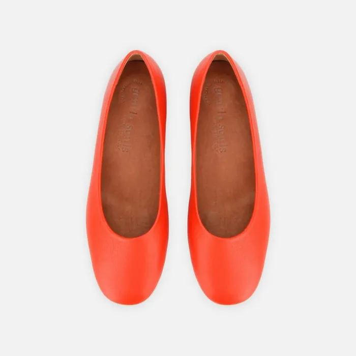 Kenneth Cole Eugene Travel Ballet Flat Orange Women Flats