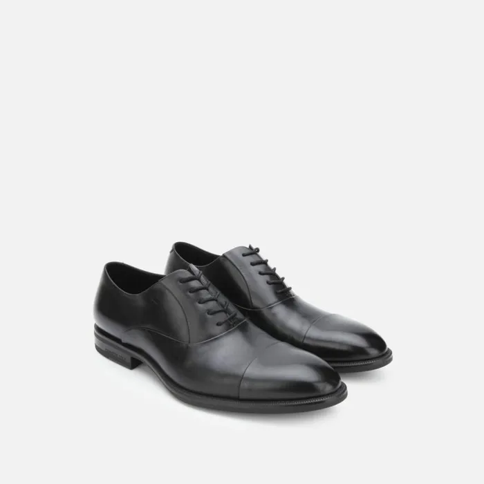 Kenneth Cole Futurepod Cap Toe Leather Oxford With Rebound System Ip Black Men Oxfords