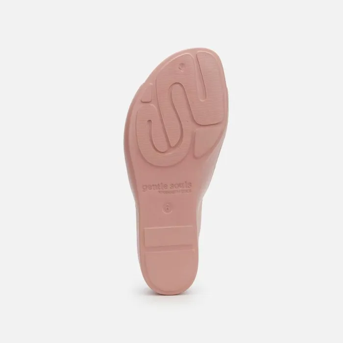 Kenneth Cole Gisele Wedge Slide Sandal Pink Clay Women Gentle Souls