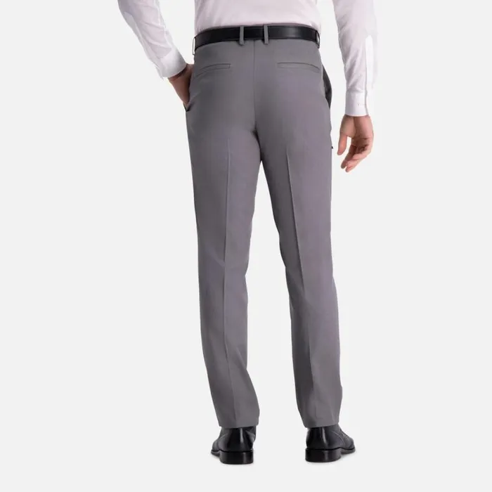 Kenneth Cole Heather Gab Slim Fit Flex Waistband Flat Front Dress Pant Htr Grey Men Bottoms