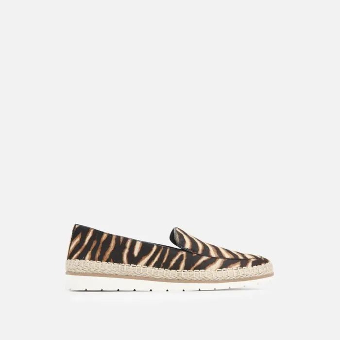 Kenneth Cole Jaxx Espadrille Loafer Graphic Zebra Women Flats