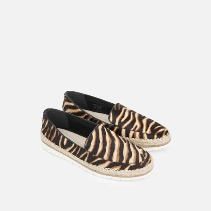 Kenneth Cole Jaxx Espadrille Loafer Graphic Zebra Women Flats