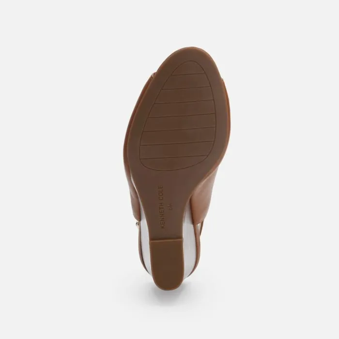 Kenneth Cole Merrick 85 Wedge Shootie Cognac Women Heels