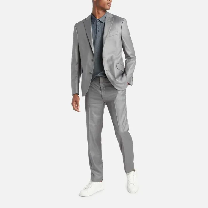 Kenneth Cole ReadyFlex ModernFit Straight Leg Suit Pant Grey Men Suiting