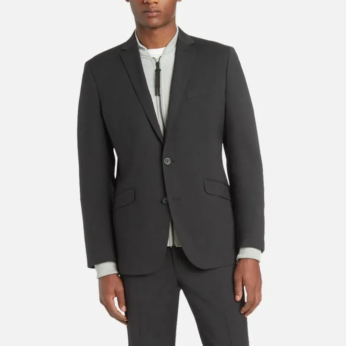 Kenneth Cole ReadyFlex ModernFit Suit Jacket Grey Check Men Suiting