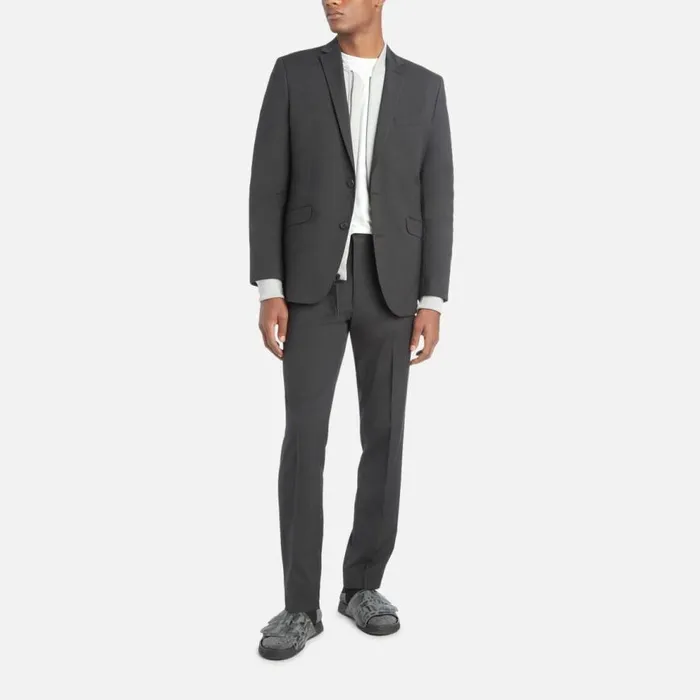 Kenneth Cole ReadyFlex ModernFit Suit Jacket Grey Check Men Suiting