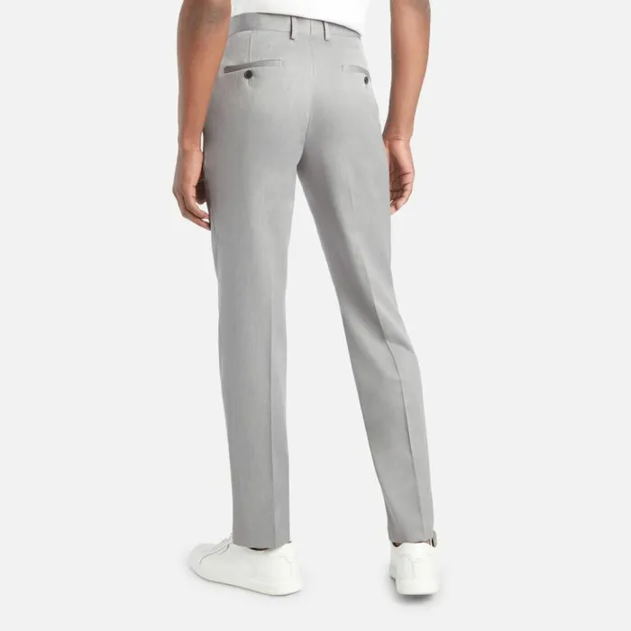 Kenneth Cole Stretch Urban Heather Slim Fit Flex Waistband Flat Front Dress Pant Htr Grey Men Bottoms