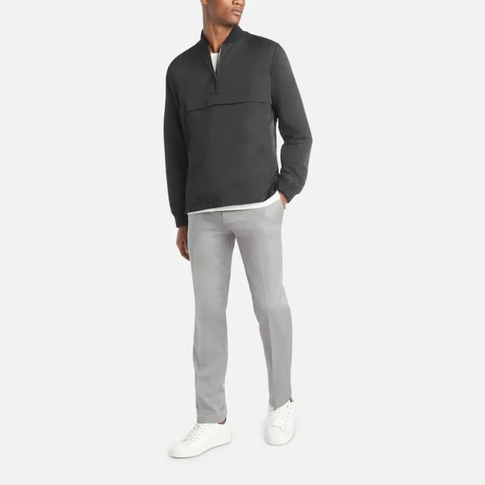 Kenneth Cole Stretch Urban Heather Slim Fit Flex Waistband Flat Front Dress Pant Htr Grey Men Bottoms