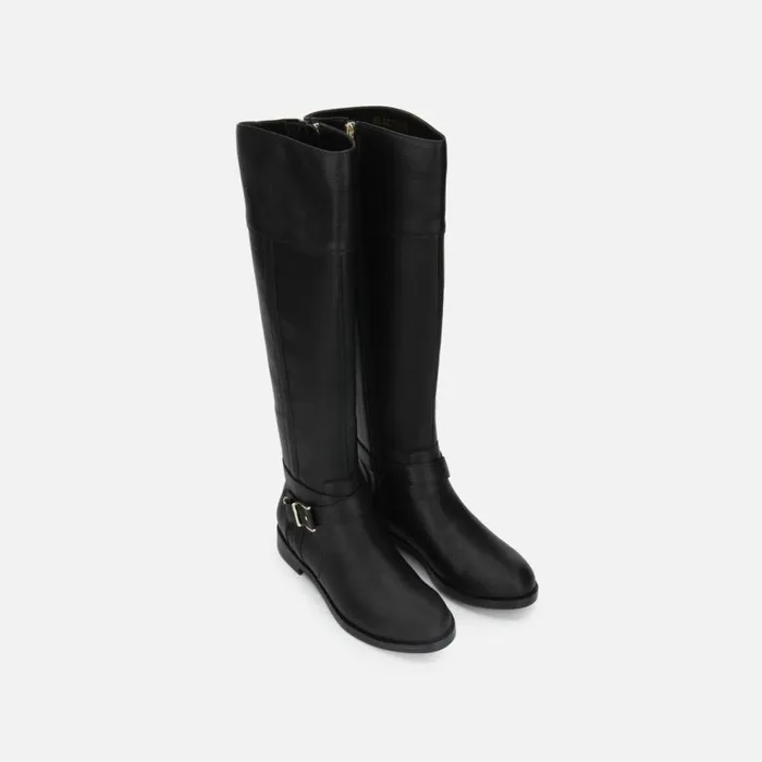 Kenneth Cole Wind Tall Riding Boot Black Women Boots Booties