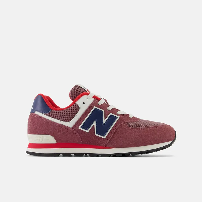 Kids 574 Washed Burgundy with NB Navy Size 35 8211 7 New Balance