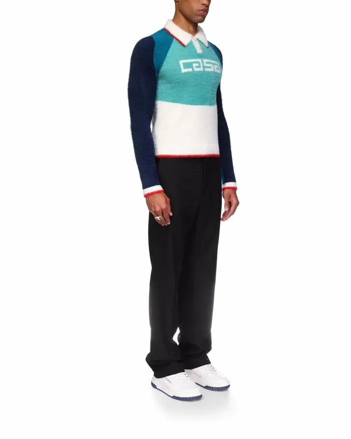 Knitwear Men Casablanca Paris Casa Sport Fluffy Polo Shirt Knitwear Men Casablanca Paris Casa Sport Fluffy Polo Shirt
