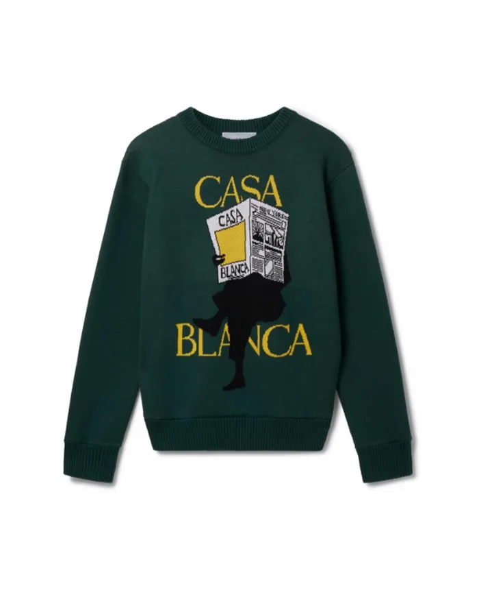 Knitwear Men Casablanca Paris Casa Times Intarsia Jumper