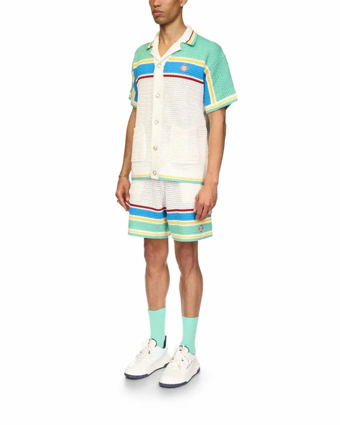 Knitwear Men Casablanca Paris Crochet Tennis Shirt