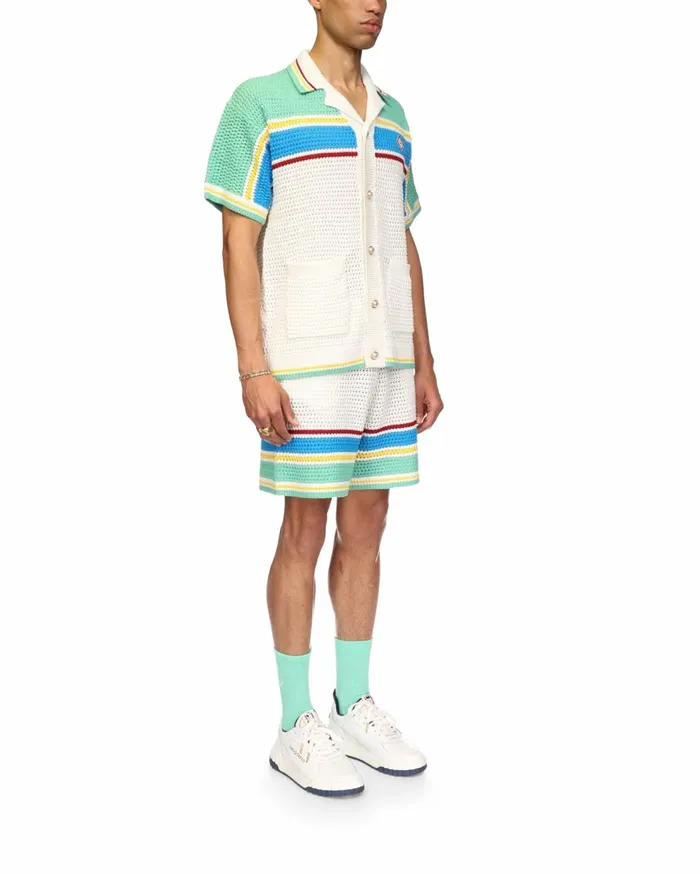 Knitwear Men Casablanca Paris Crochet Tennis Shirt