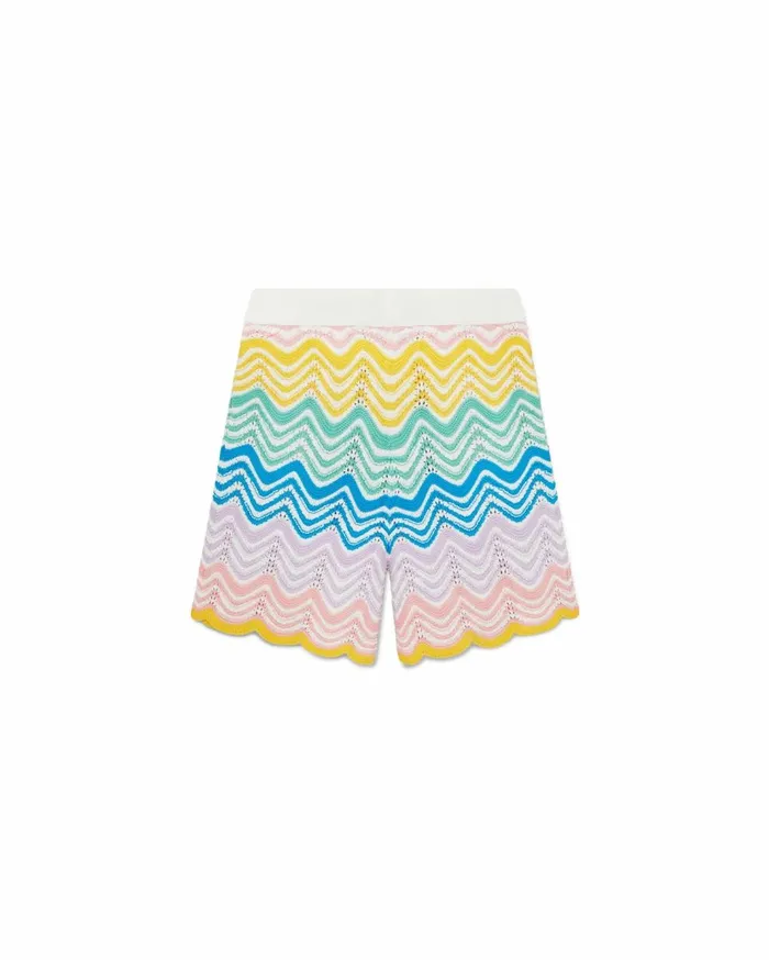 Knitwear Men Casablanca Paris Gradient Wave Knit Shorts