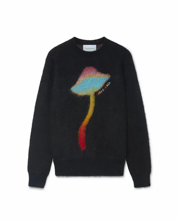 Knitwear Men Casablanca Paris Rainbow Mushroom Mohair Jumper