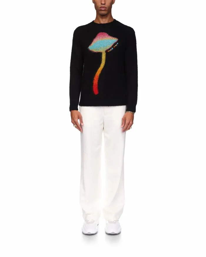 Knitwear Men Casablanca Paris Rainbow Mushroom Mohair Jumper