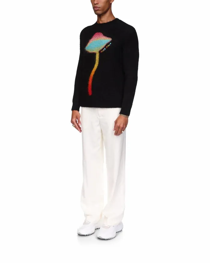 Knitwear Men Casablanca Paris Rainbow Mushroom Mohair Jumper