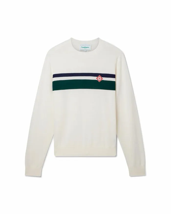 Knitwear Men Casablanca Paris Striped Crew Neck Jumper