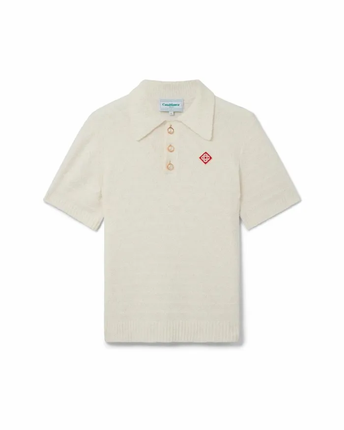 Knitwear Men Casablanca Paris Triangle Boucle Polo Shirt