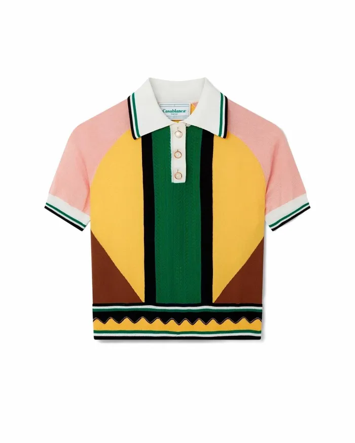 Knitwear Women Casablanca Paris Graphic Panelled Polo