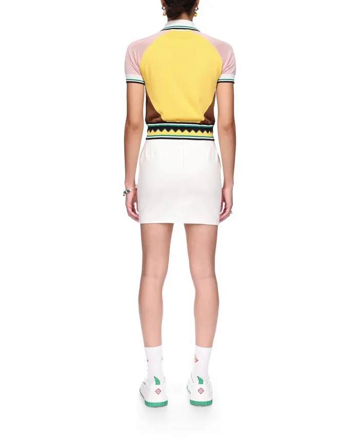 Knitwear Women Casablanca Paris Graphic Panelled Polo Knitwear Women Casablanca Paris Graphic Panelled Polo