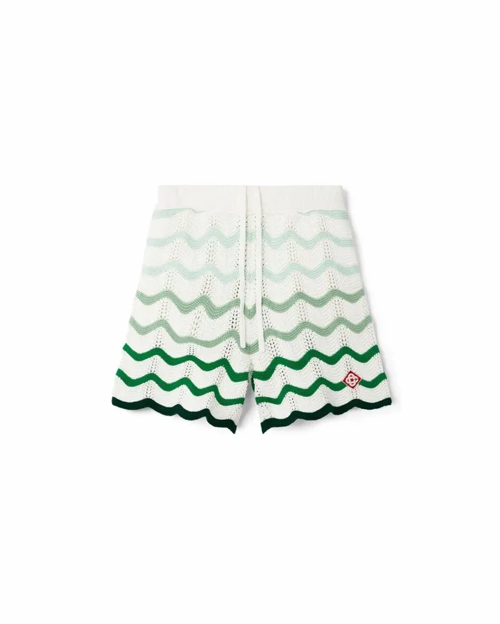Knitwear Women Casablanca Paris Wavy Gradient Crochet Shorts