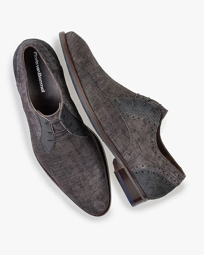 Lace Shoes Men Floris Van Bommel De Stapper 3908 Suede