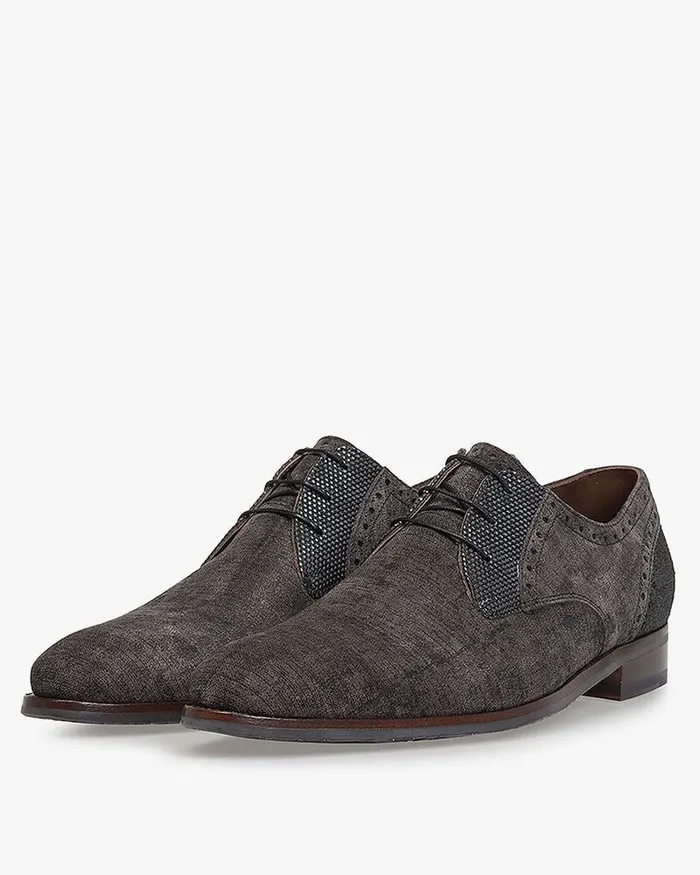 Lace Shoes Men Floris Van Bommel De Stapper 3908 Suede